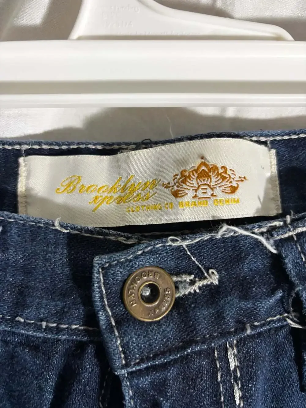 Brooklyn Xpress Clothing Co. Men's Embroidered Baggy Denim Jeans